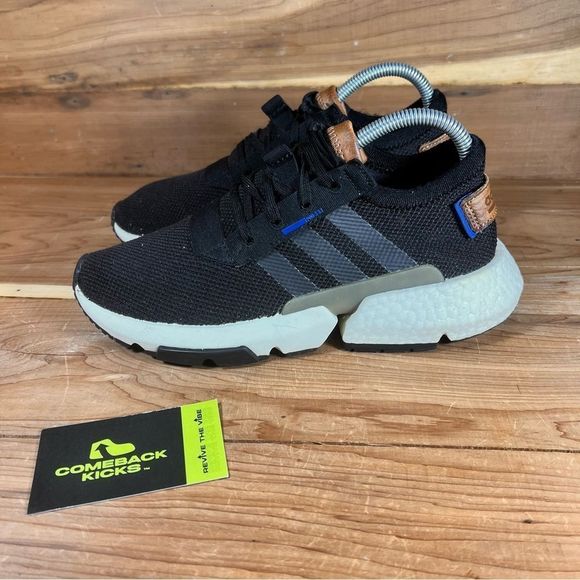 Adidas POD S3.1 Core Originals Womens Sneakers Shoes Black Black Brown Size 6.5 - Picture 3 of 8